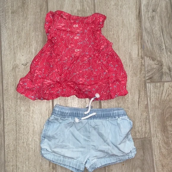 Girls 18-24 Months Summer Outfit Sets Tops Shorts - Picture 10 of 16